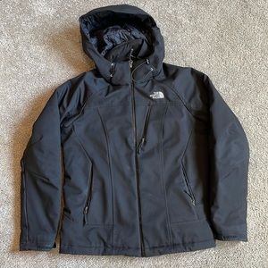 The North Face black coat, size medium, removable hood